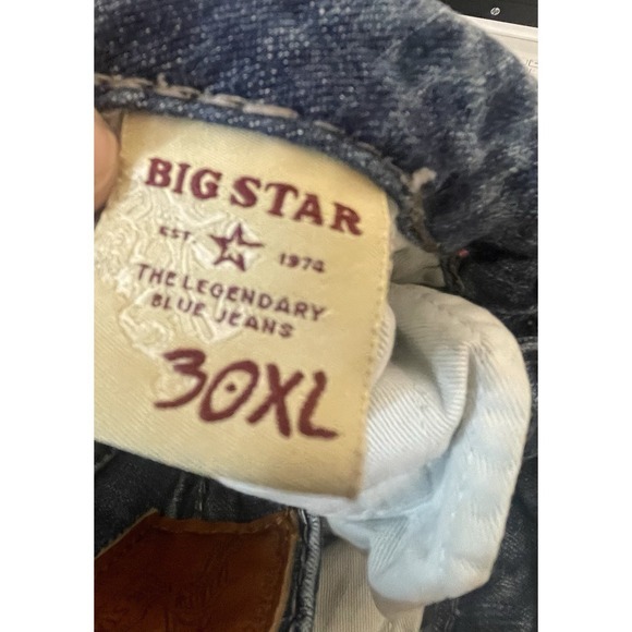 Big Star Jeans 30XL LIV Bootcut Distress Logo Front And Back Design Pockets Loop - Picture 8 of 9